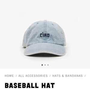 Clare V Light Denim Ciao Baseball Hat